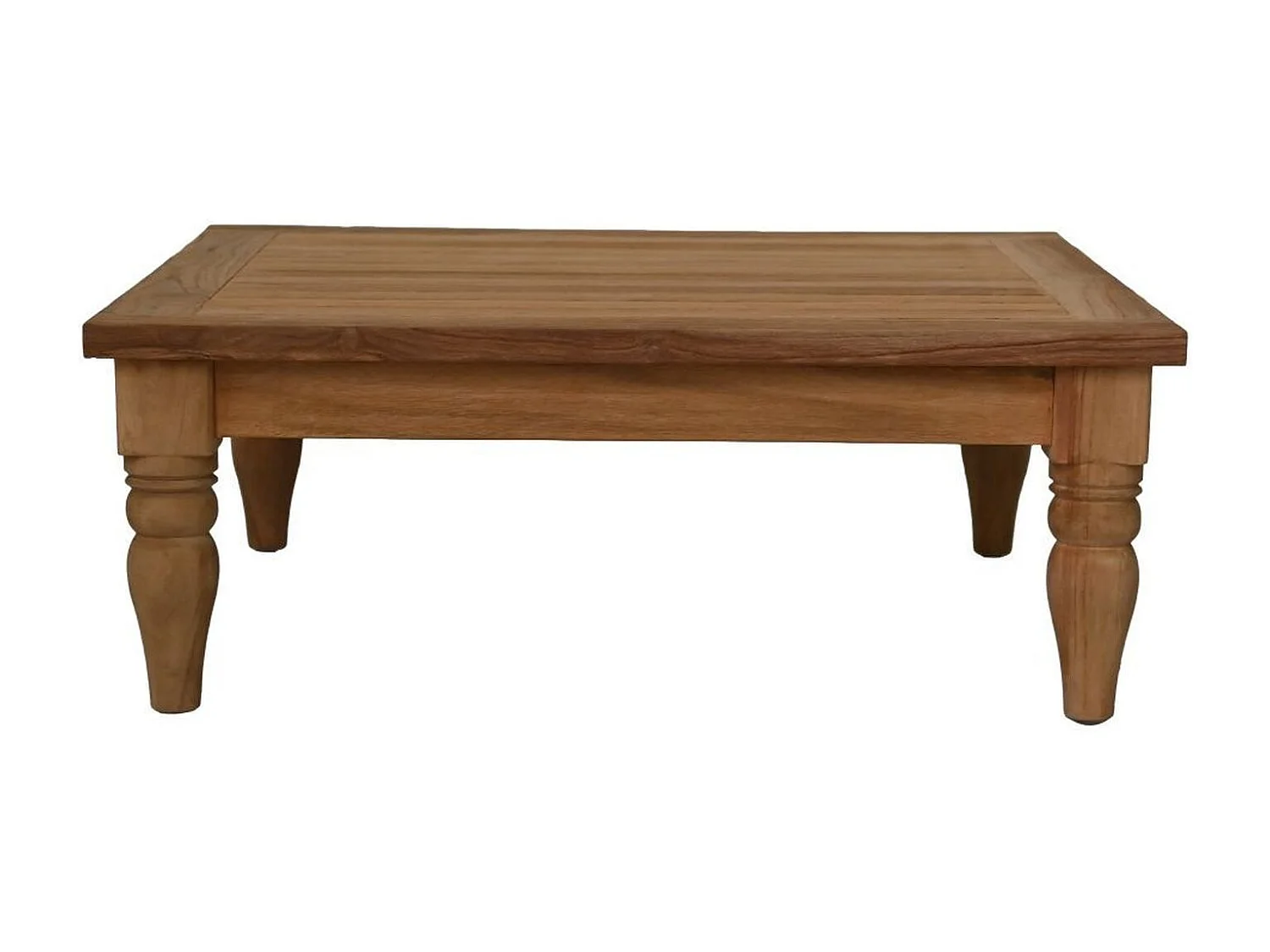 Table de salon de jardin carrée en teck 80 x 80 x 30