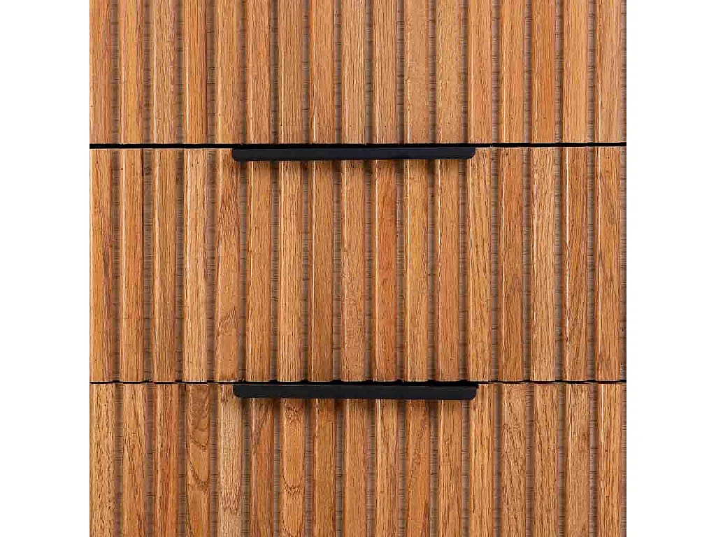 Mesita de 3 cajones de madera y metal 43x37x70h cm