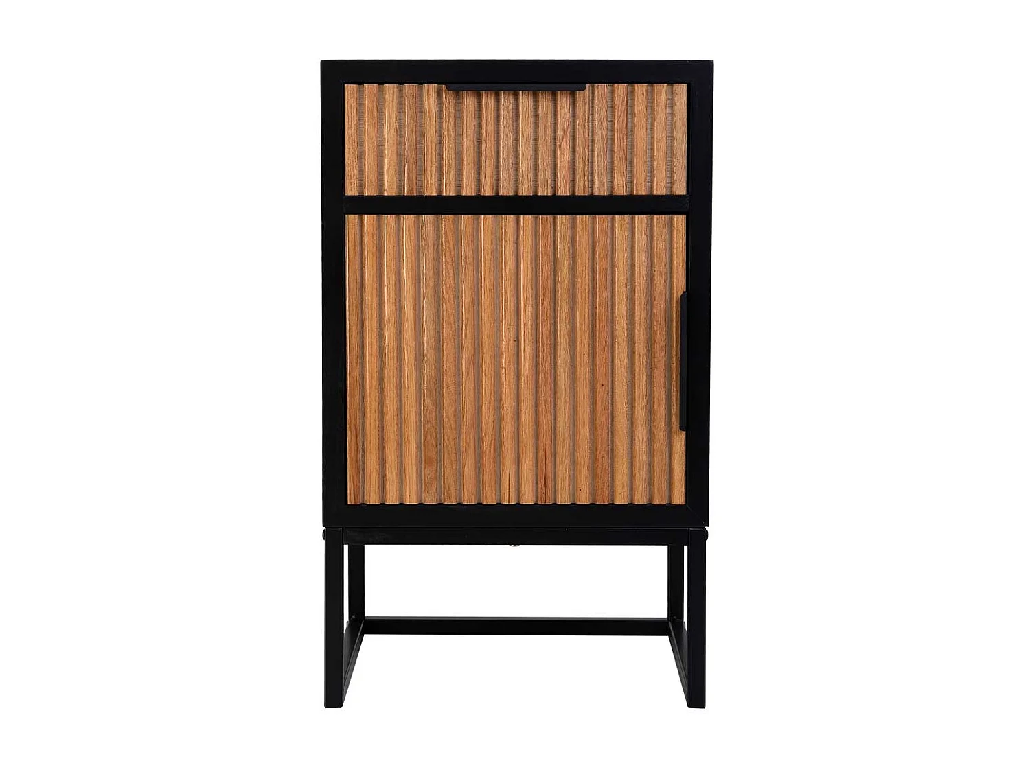 Secretária em madeira e metal com 1 gaveta e 1 porta 42x36,5x71h cm