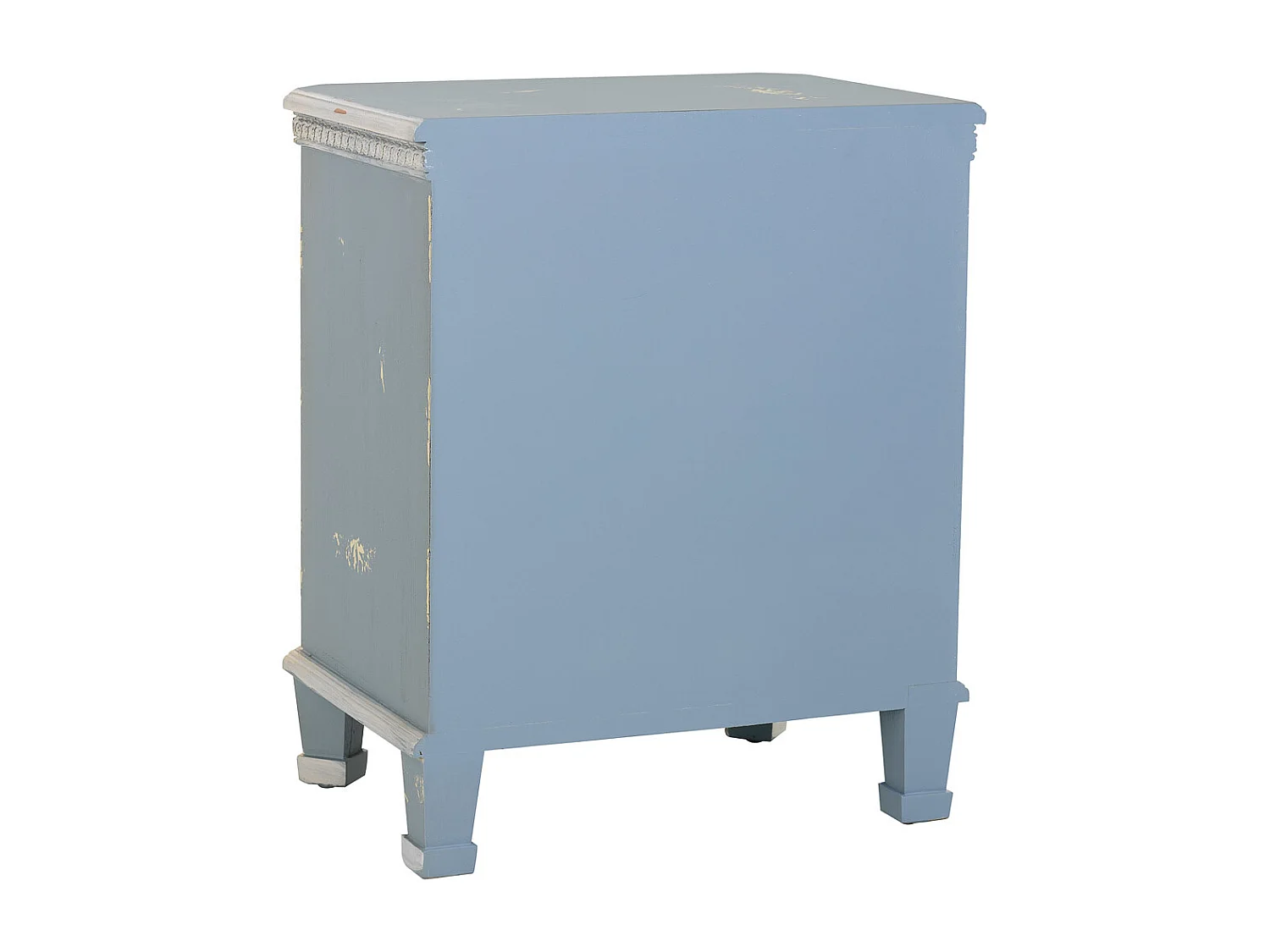 Secretária em madeira azul com 3 gavetas 50x35x60h cm