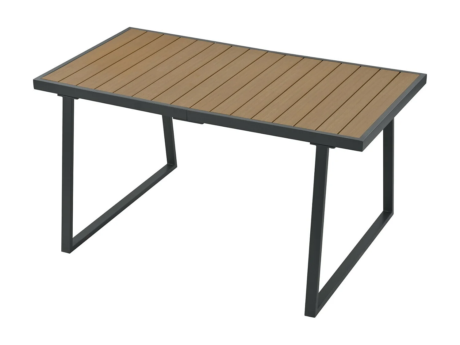 Lot de 5 salon de jardin en acier galvanisé avec coussin beige : canapé 3 places, 2 fauteuils, tabourets et table basse