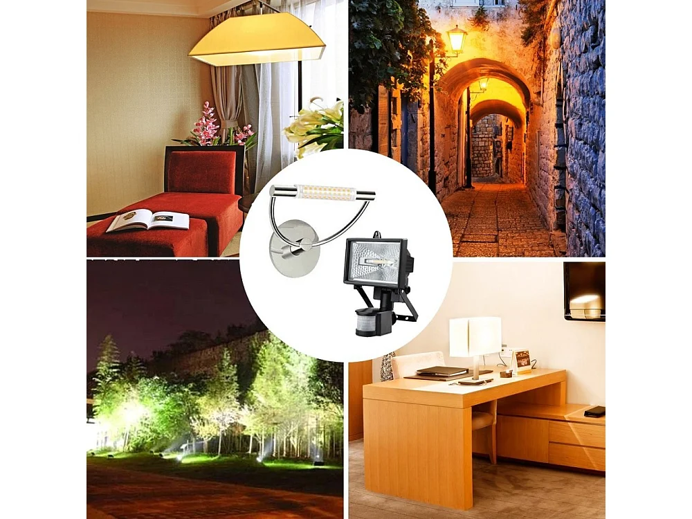 R7s LED bulb 78mm 5W 500lm in glass ø16mm 3000K