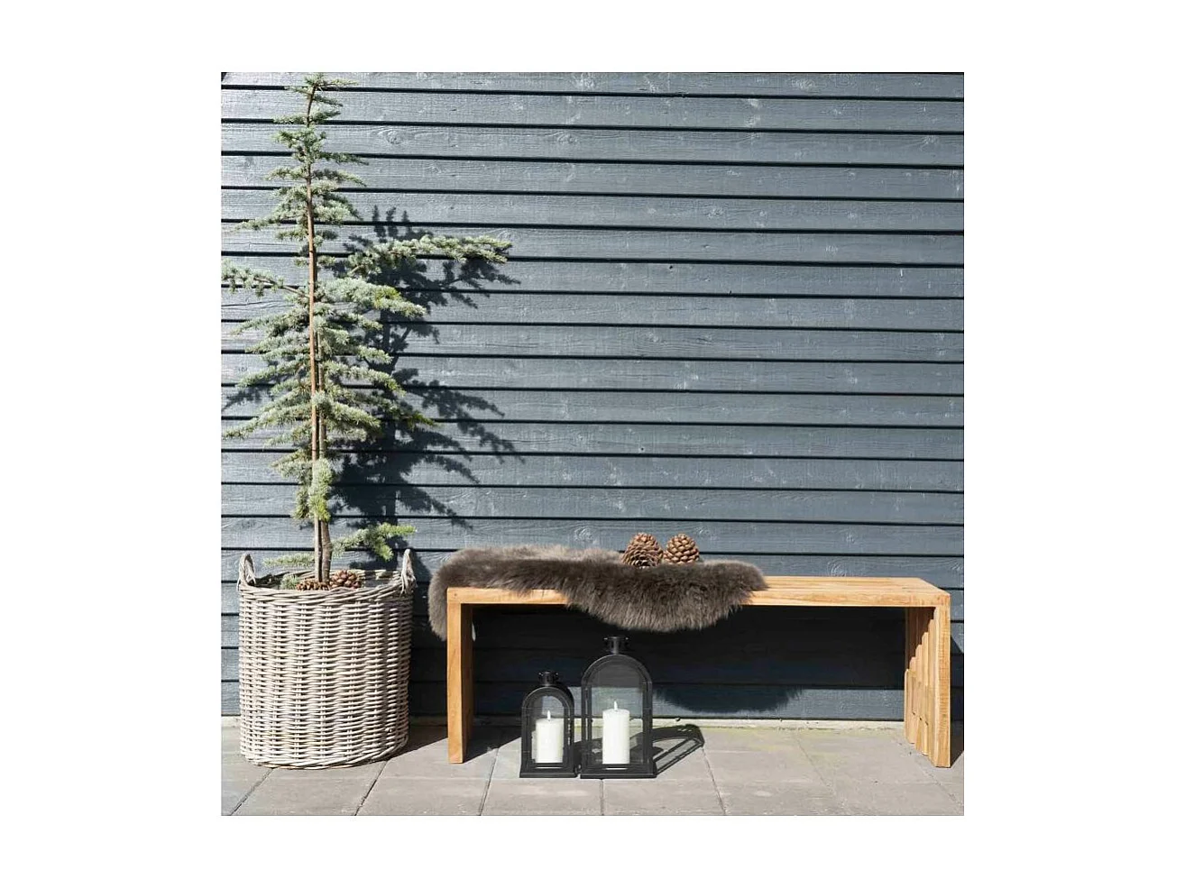 2 Bancs en teck BENIDORM 90/140 cm