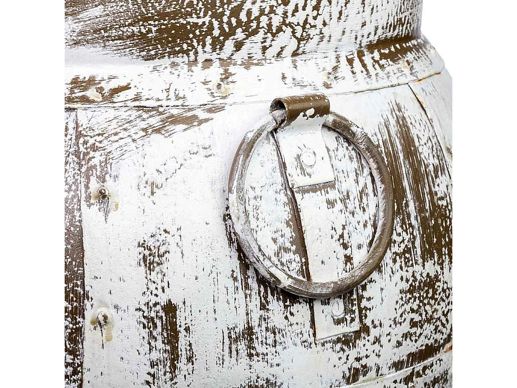 Vase en métal blanc antique 45x45x60h cm