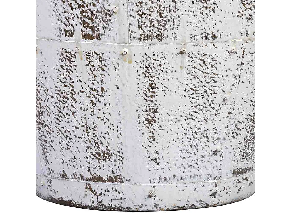 Vase en métal blanc antique 45x45x60h cm