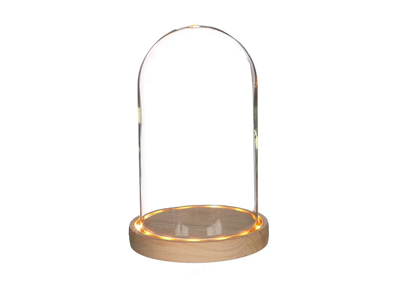 Campana luminosa in vetro 21,5 cm x Ø 14 cm