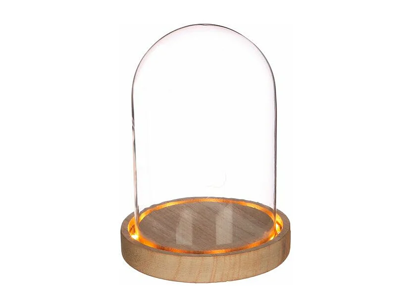 Campana di vetro illuminata 16,5 cm x Ø 12,5 cm