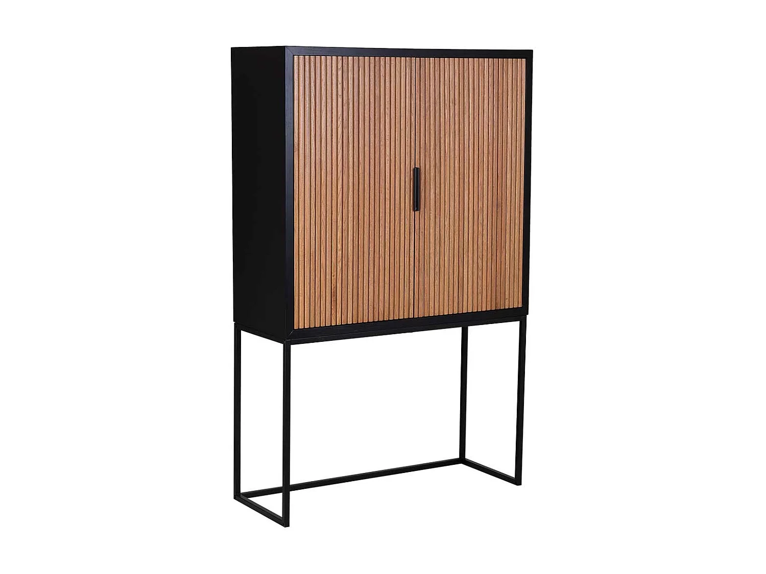 Armoire 2 portes en bois et métal 100x40x160h cm