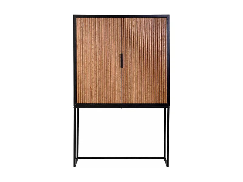 Roupeiro de 2 portas em madeira e metal 100x40x160h cm