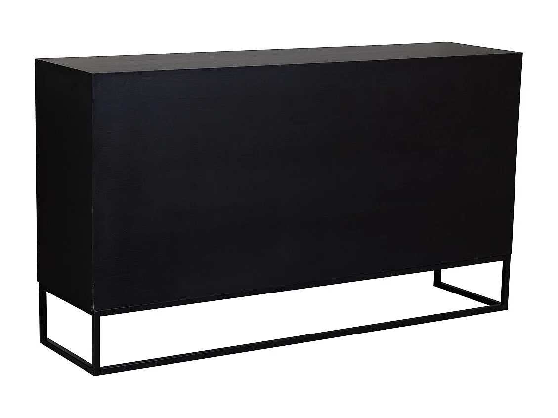 Aparador 3 portas em madeira e metal 160x41,5x90h cm