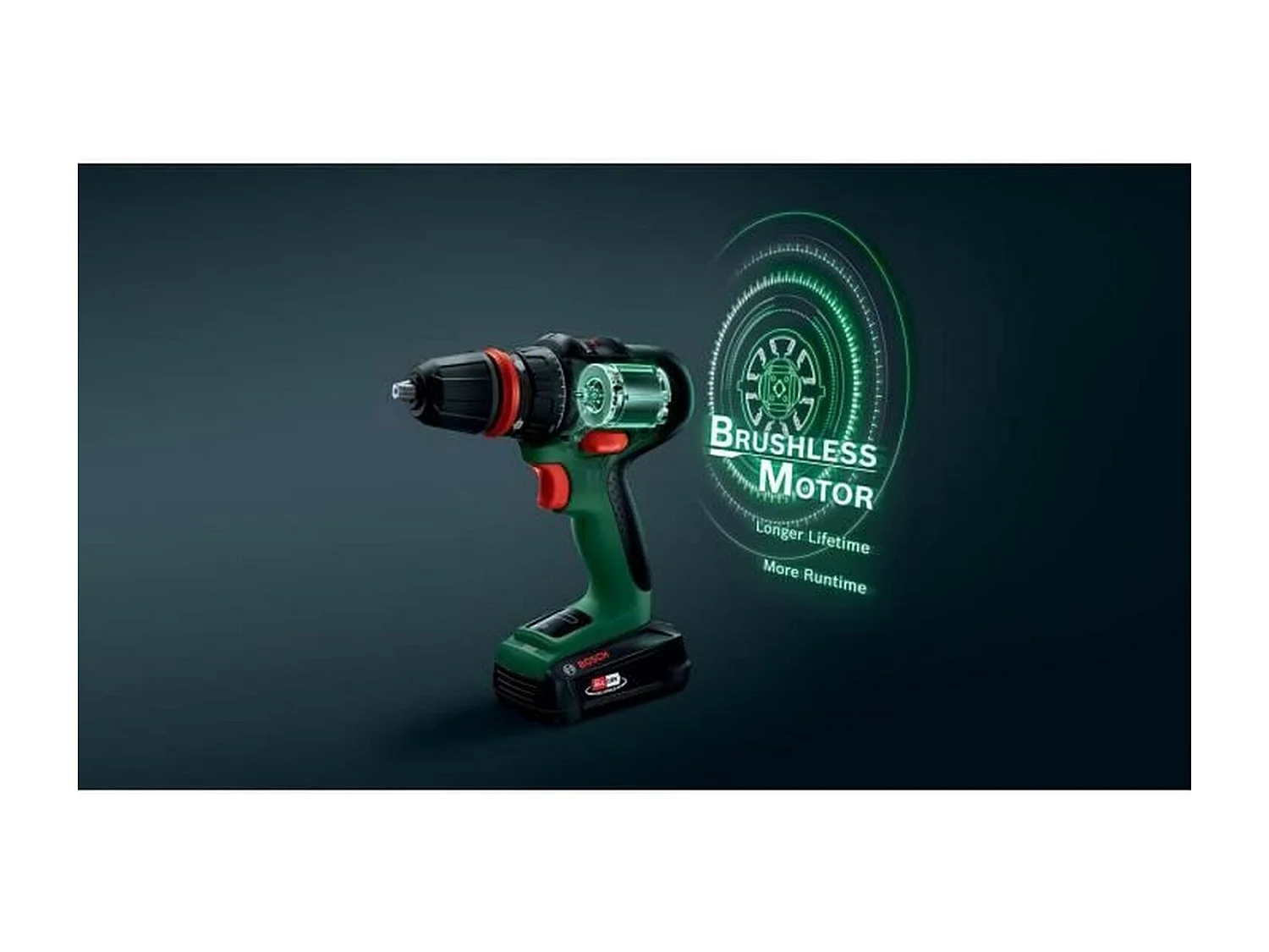 Bosch accuboormachine - Wordt geleverd met twee 18V-2,5Ah accu's en een oplader.