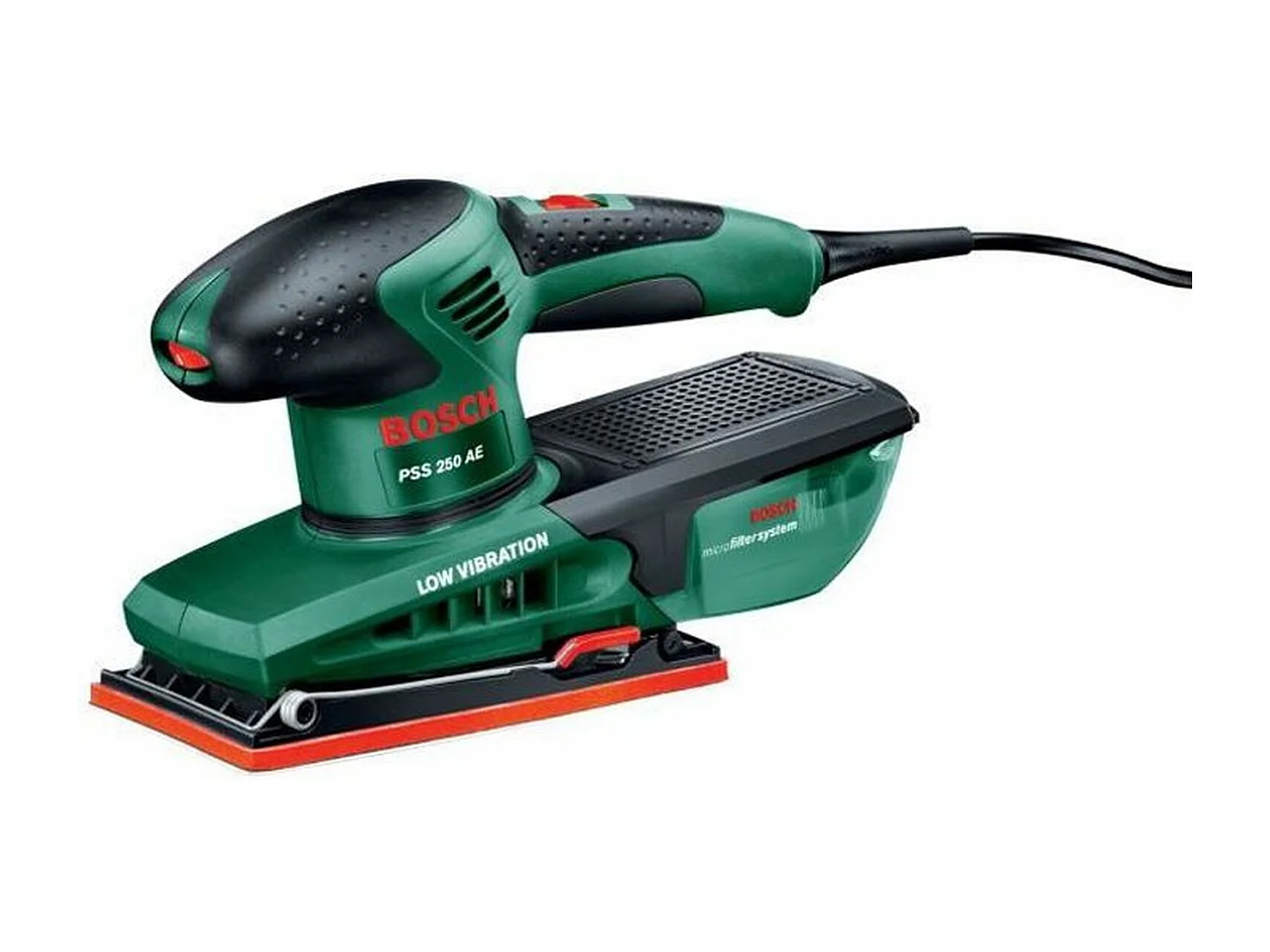 Bosch PSS 250 AE 250W snoerloze excenterschuurmachine, opbergkoffer, P80, P120, P180 schuurschijven