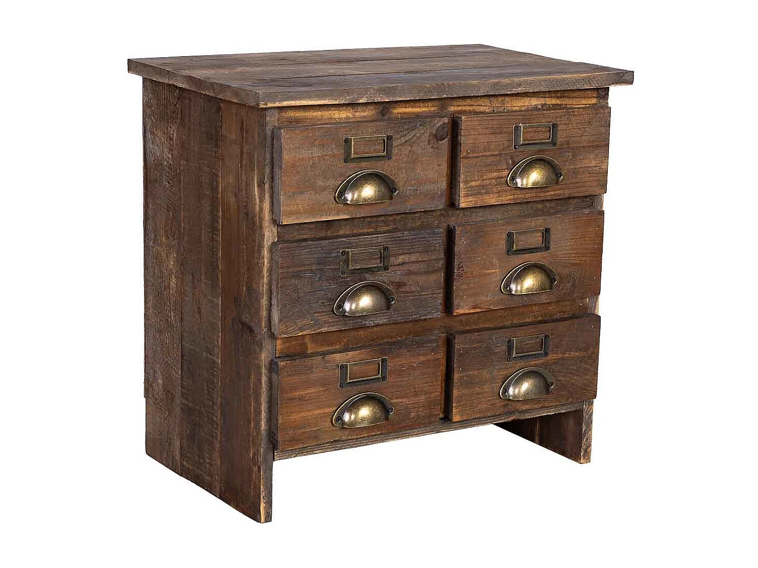 Mesa de cabeceira em madeira com 6 gavetas 48,5x31x46h cm