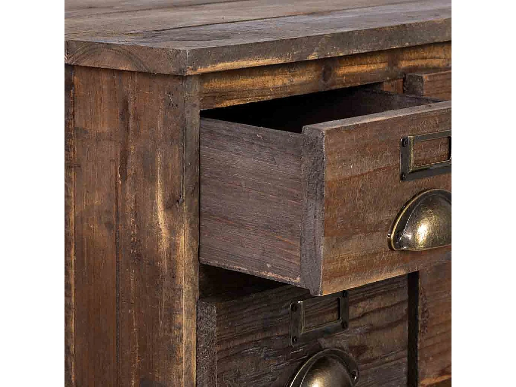 Mesa de cabeceira em madeira com 6 gavetas 48,5x31x46h cm