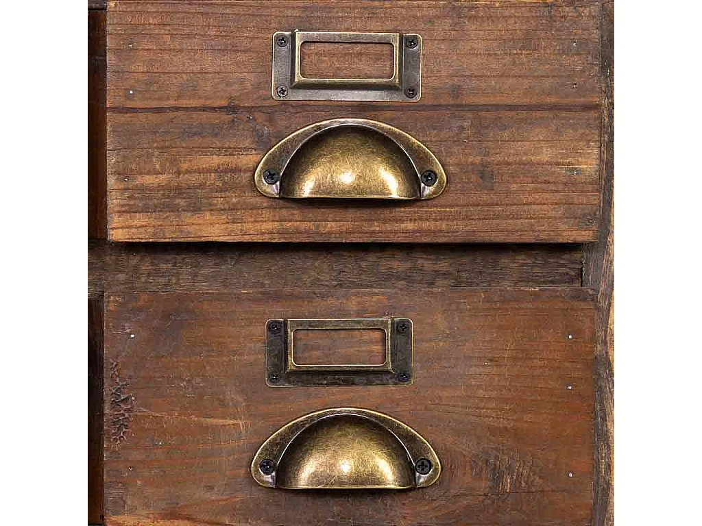 Mesa de cabeceira em madeira com 6 gavetas 48,5x31x46h cm