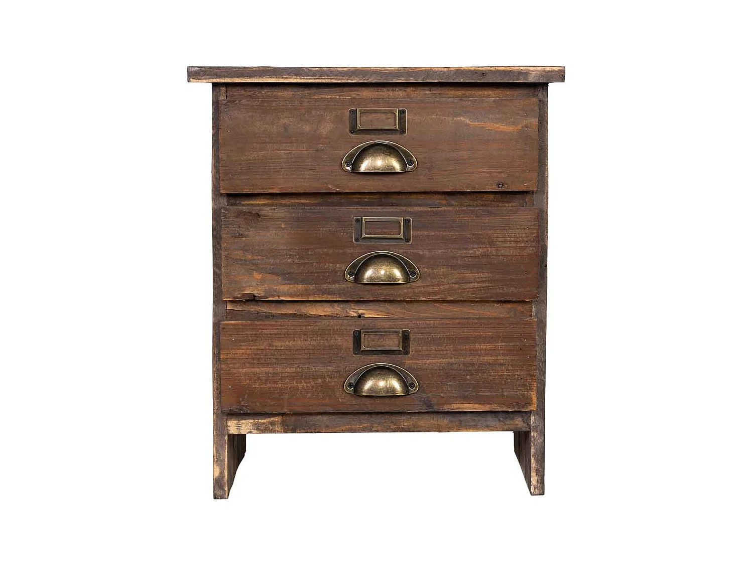 Table de chevet en bois à 3 tiroirs 40x31x46,5h cm