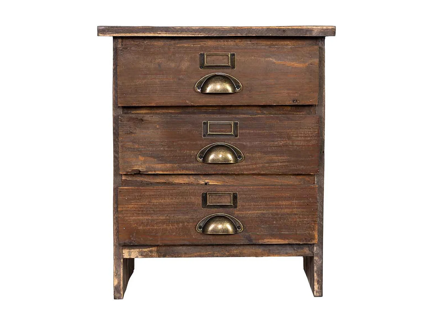 Mesa de cabeceira em madeira com 3 gavetas 40x31x46,5h cm