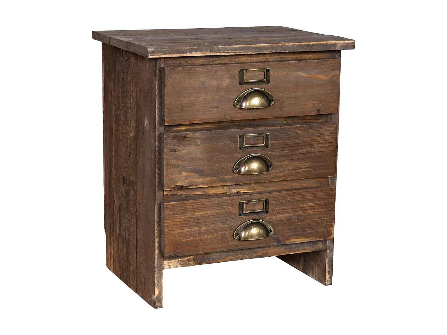 Mesa de cabeceira em madeira com 3 gavetas 40x31x46,5h cm