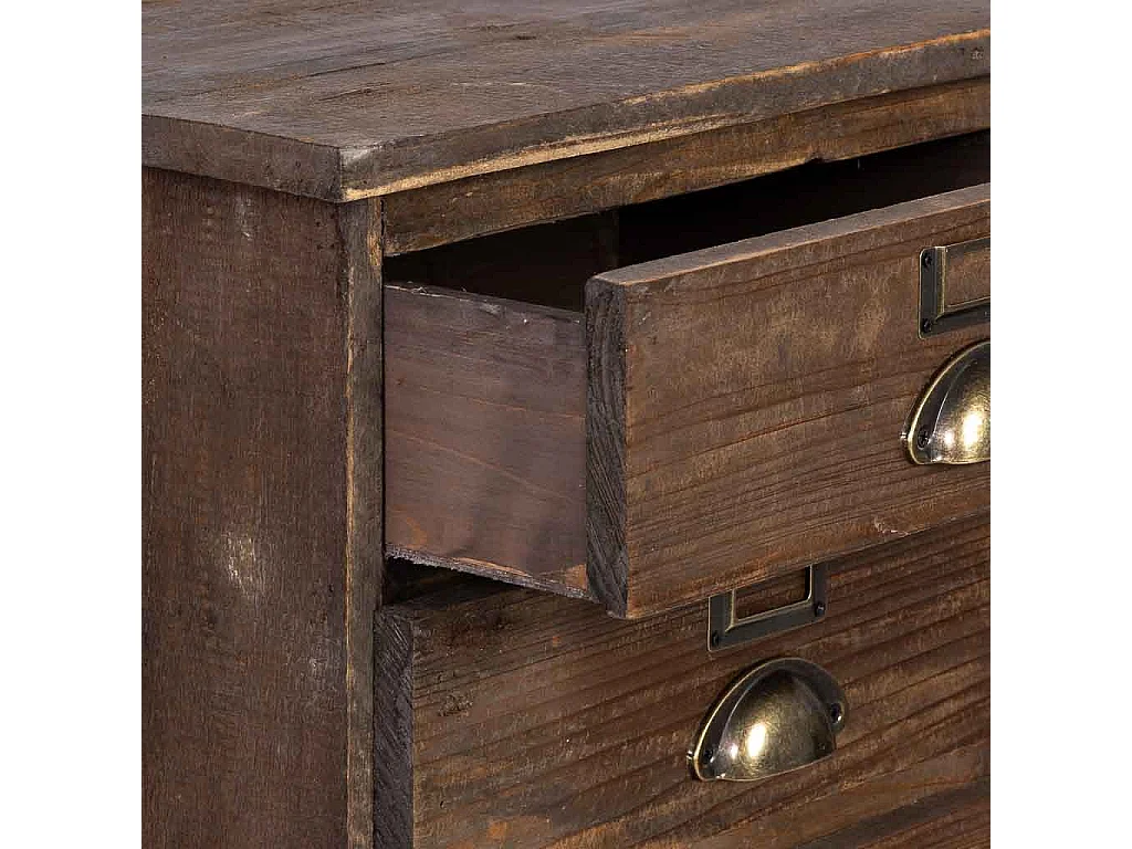 Table de chevet en bois à 3 tiroirs 40x31x46,5h cm