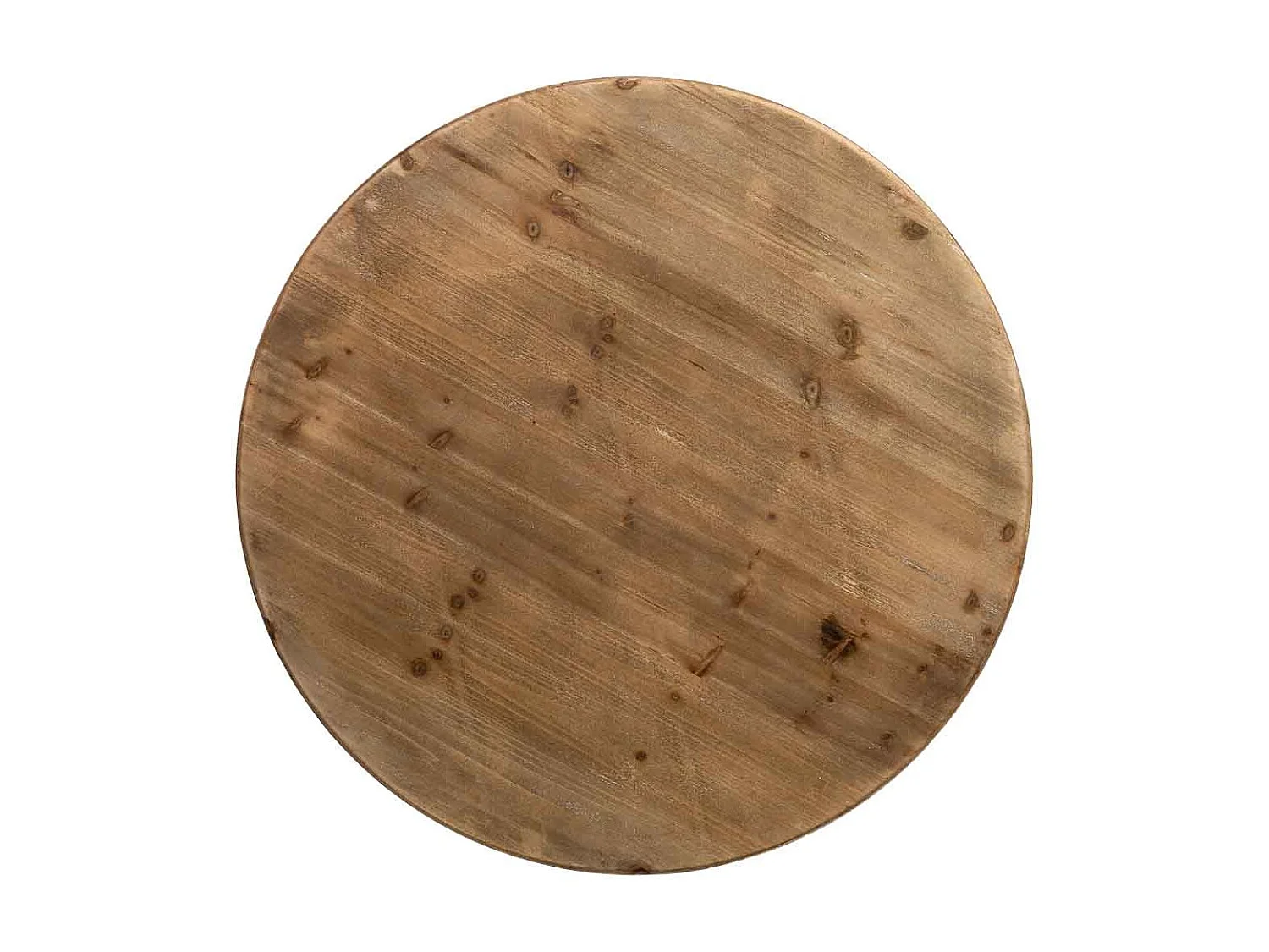 Runder Holztisch im Vintage-Finish, 76x76x83H cm