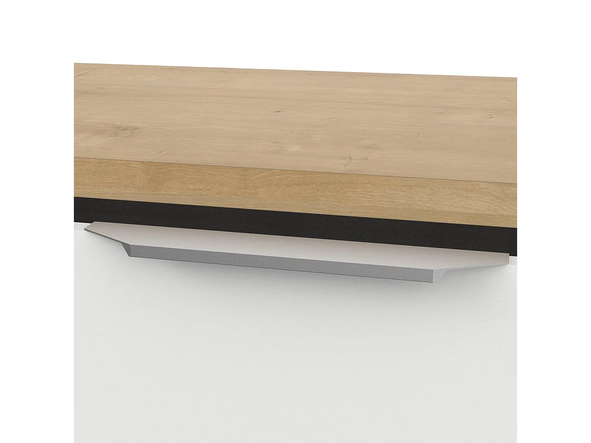 Credenza ACCESS 4 ante + 1 cassetto Rovere Hamilton e Bianco 160,7 x 39,6 x 85,6 cm