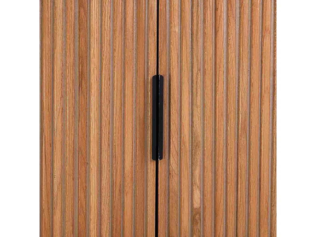 Buffet 2 portes bois et métal 100x40x100h cm