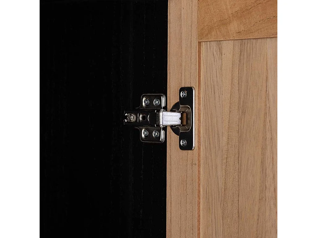 Buffet 2 portes bois et métal 100x40x100h cm