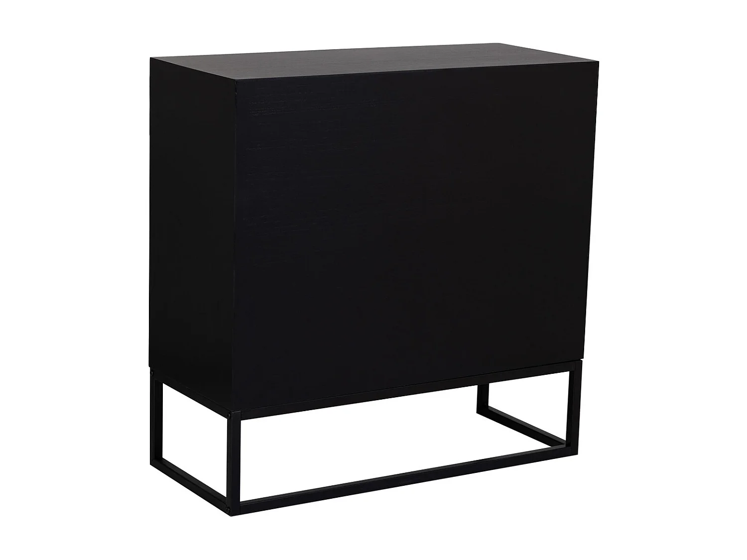 Buffet avec 1 porte et 3 tiroirs en bois et métal 80x34x80h cm