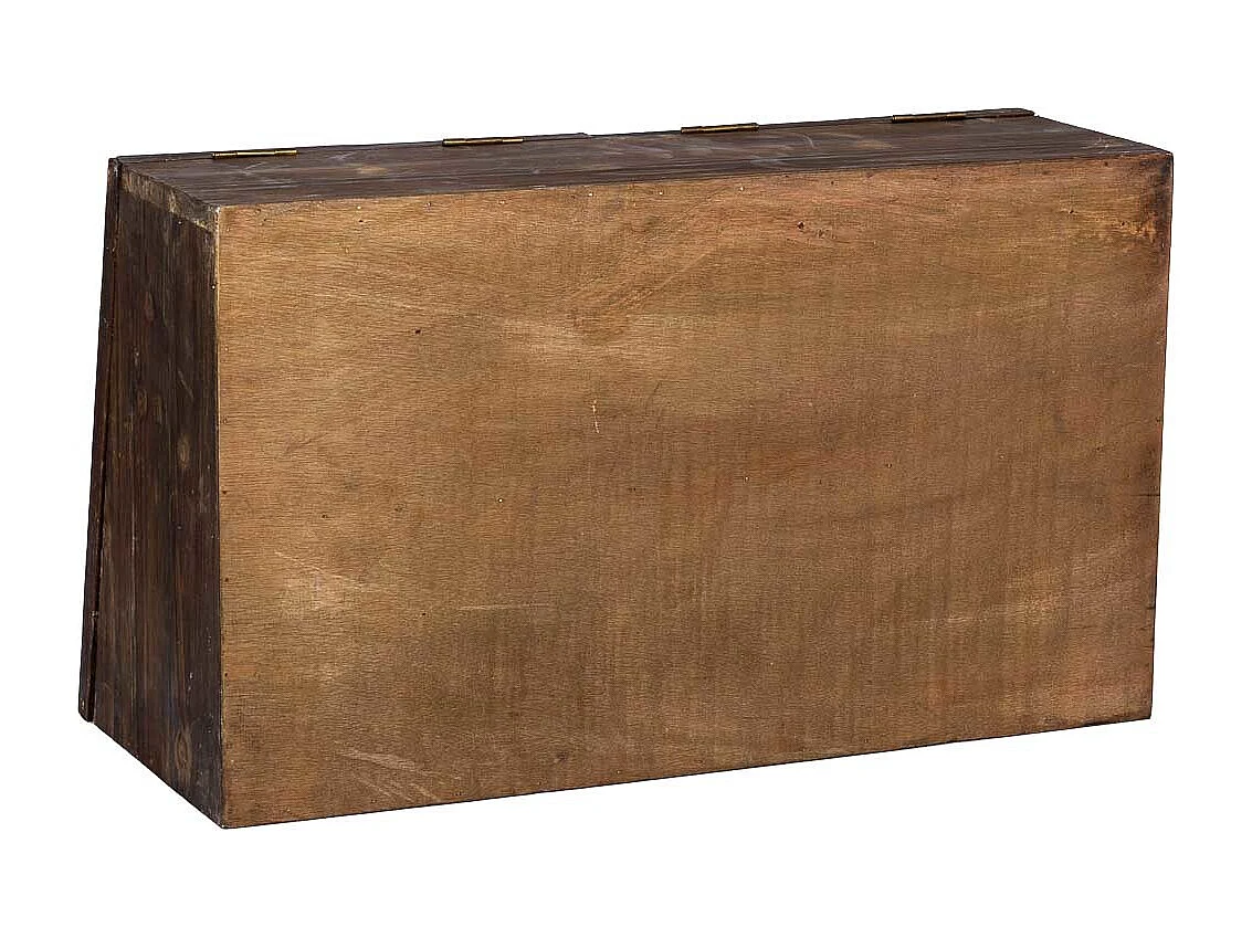 Vitrine en bois avec 2 portes vitrées et 1 étagère 60x25x35h cm