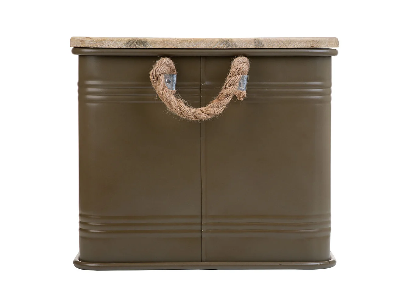 Baúl de metal verde 60x38x33h cm