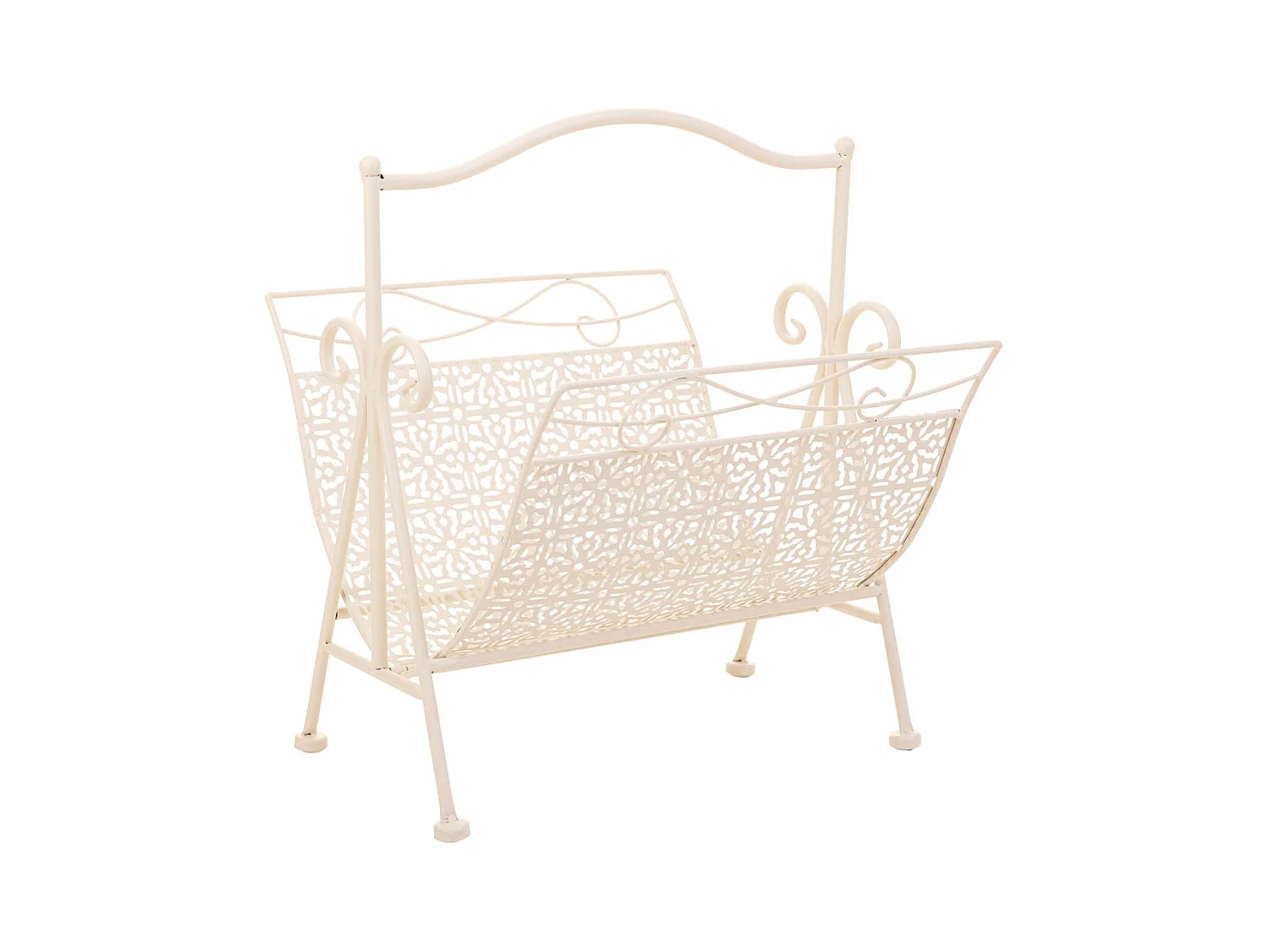 Revistero de forja blanco 36x33x38h cm