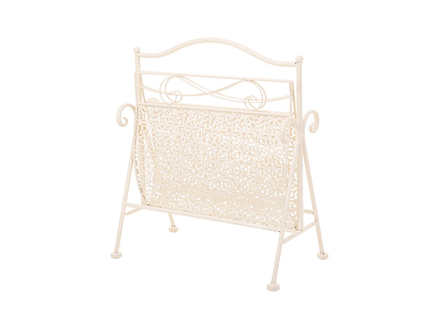 Revistero de forja blanco 36x33x38h cm