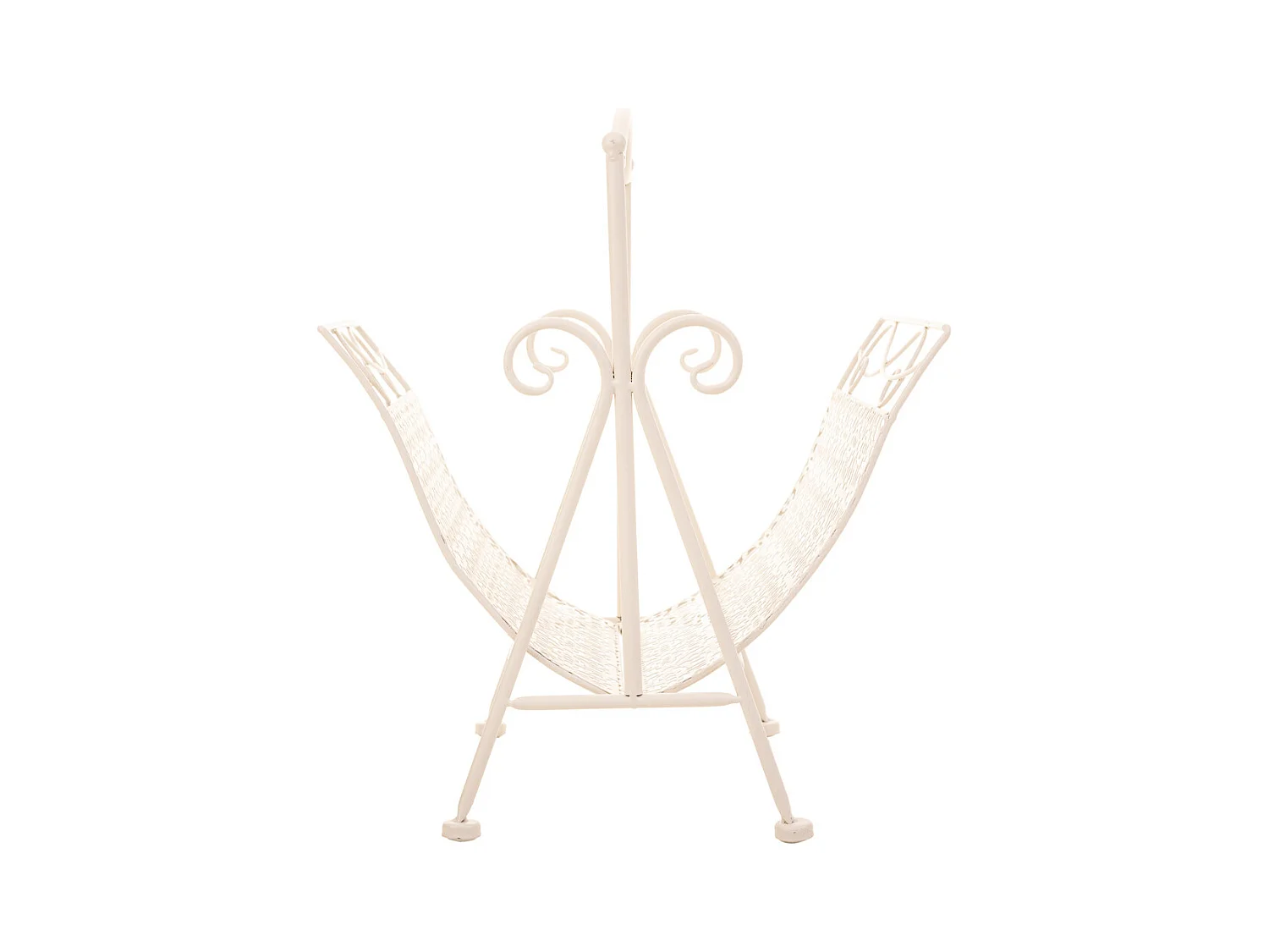 Revistero de forja blanco 36x33x38h cm