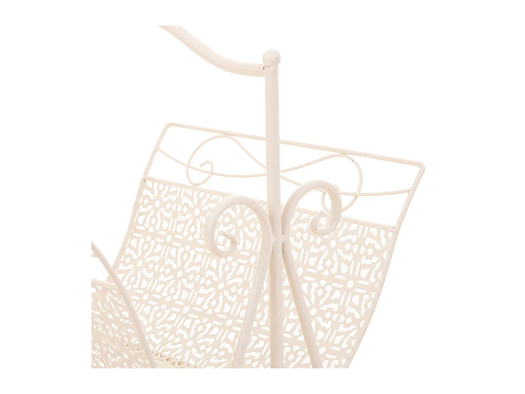 Revistero de forja blanco 36x33x38h cm