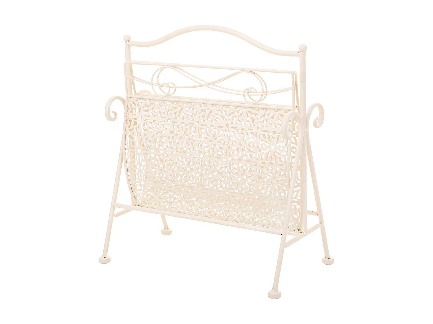 Revistero de forja blanco 36x33x38h cm