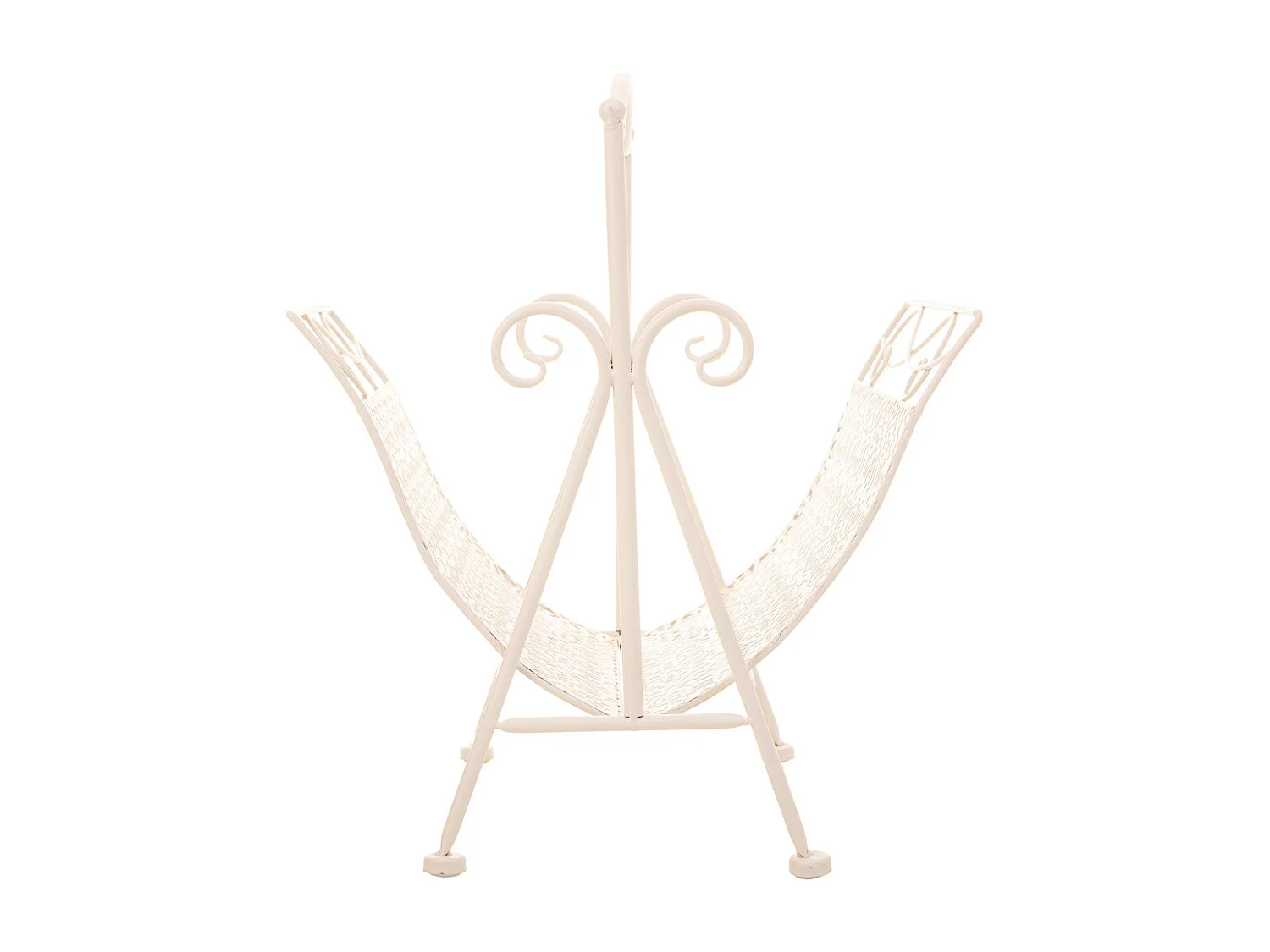 Revistero de forja blanco 36x33x38h cm