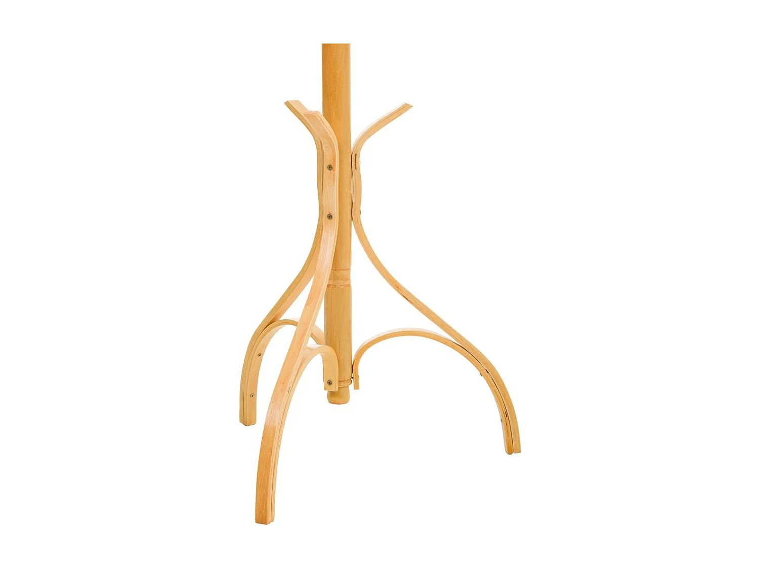 Porte-manteau sur pied en bois laqué miel 45x45x182h cm