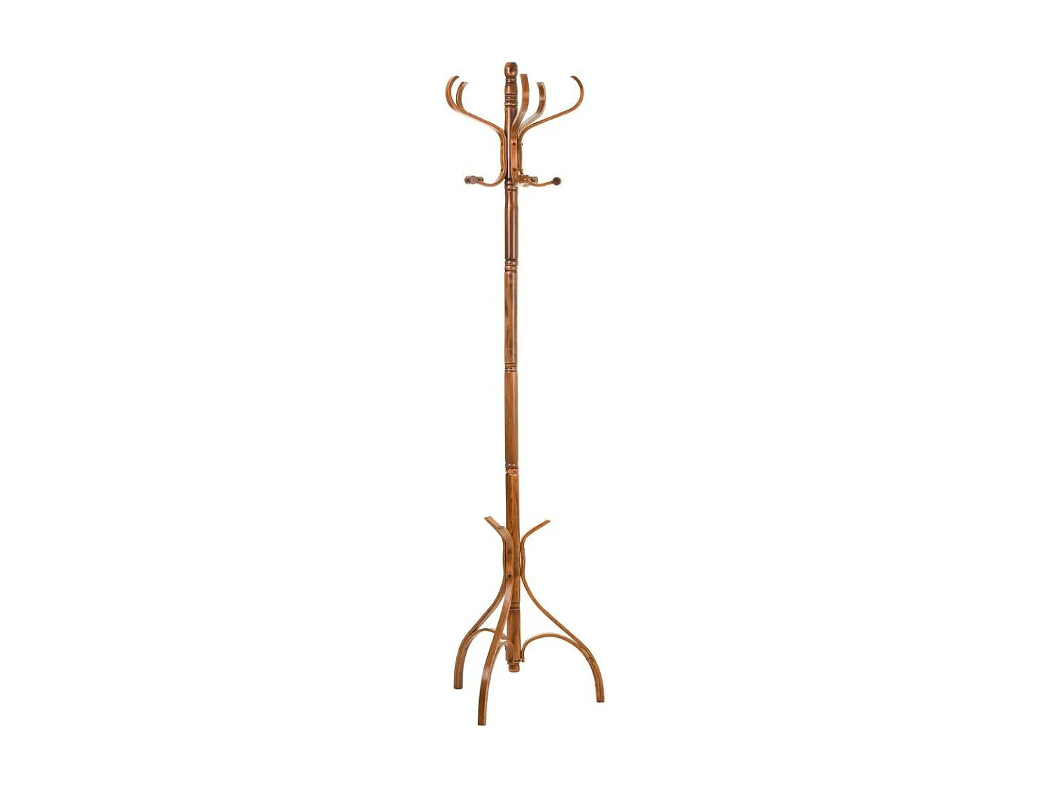 Kit perchero pie madera lac avellana 45x45x182h cm