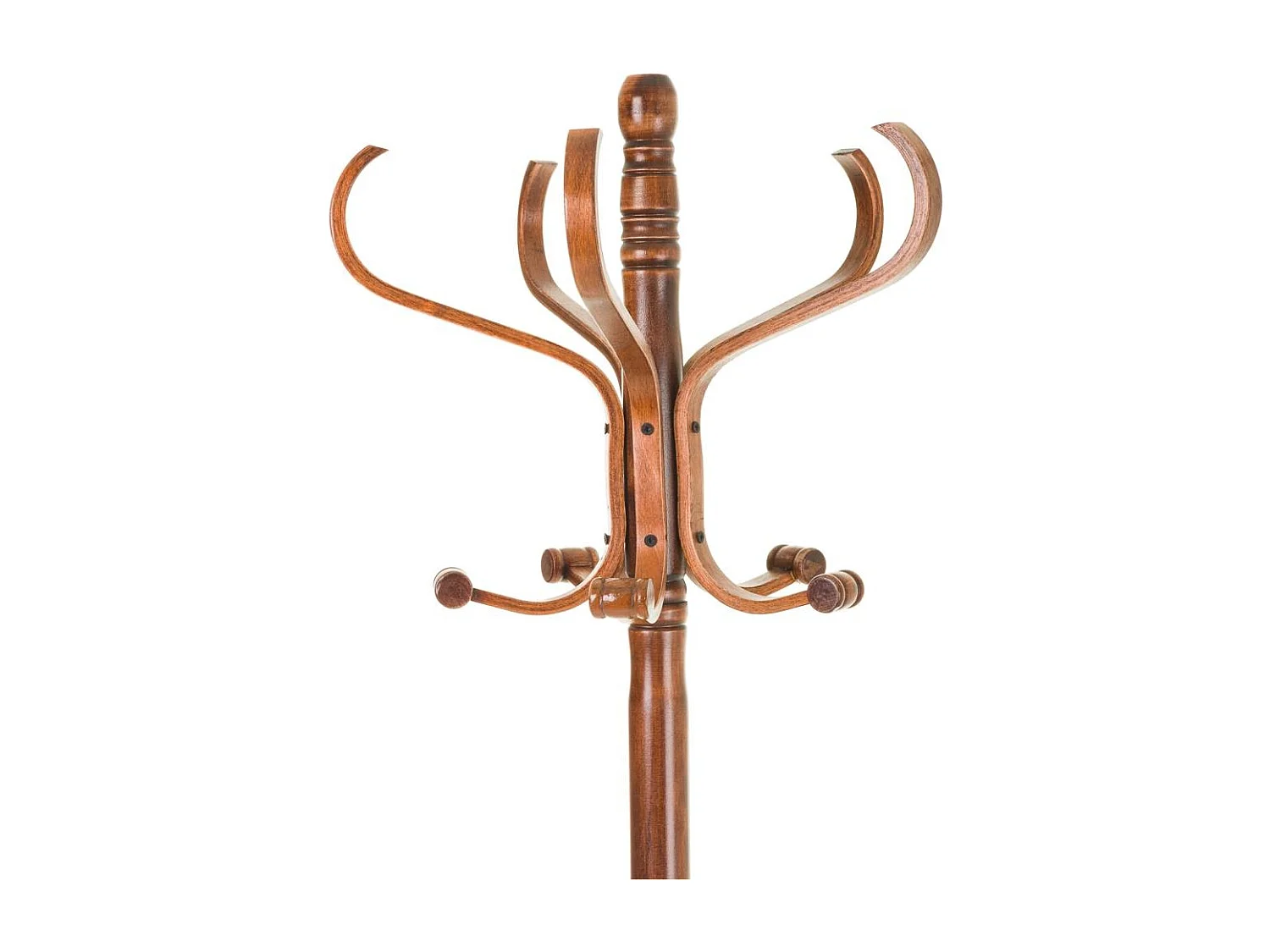 Appendiabiti da terra in legno laccato nocciola 45x45x182h cm