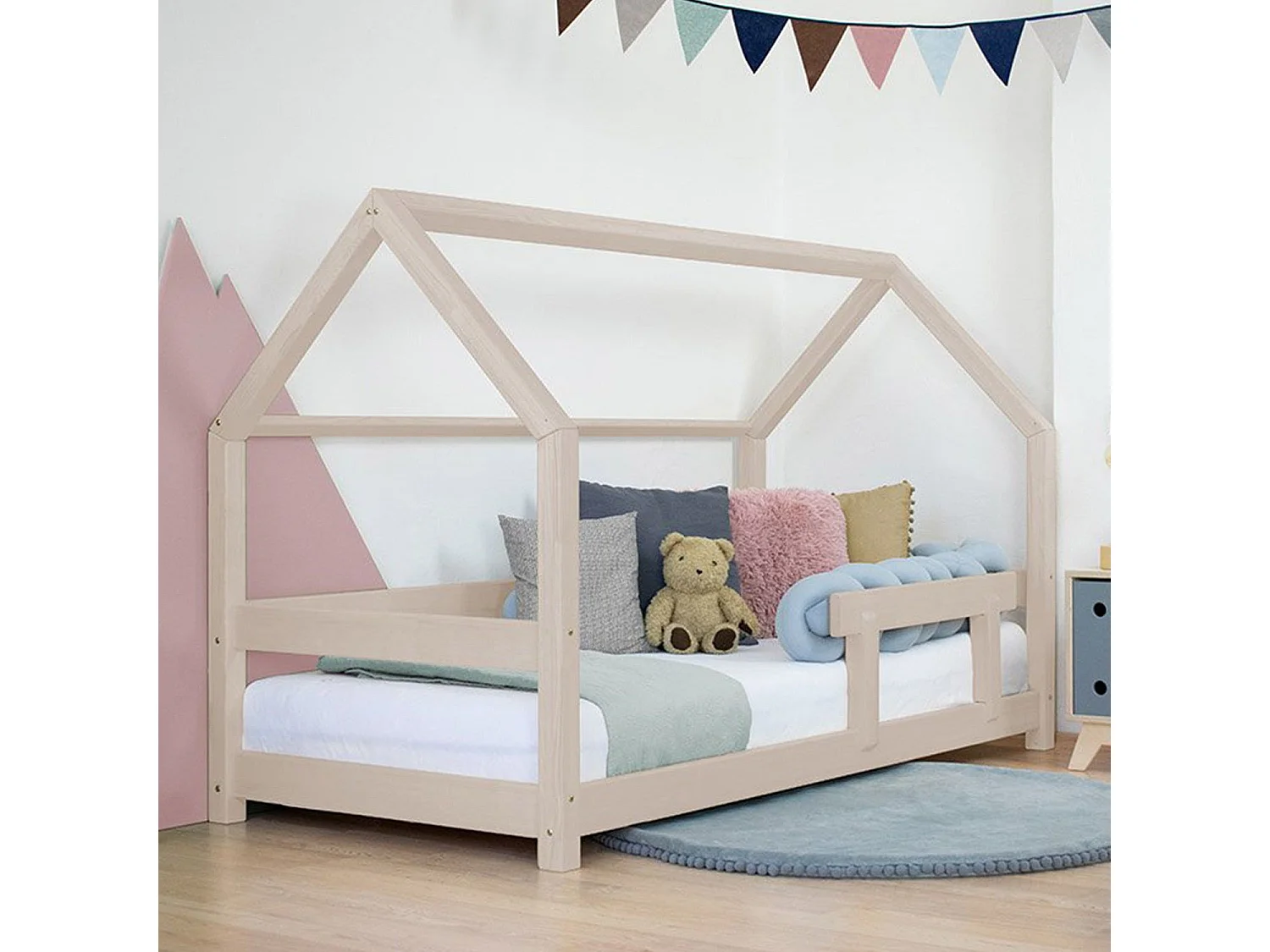 Lit cabane enfant TERY 80 x 160 beige
