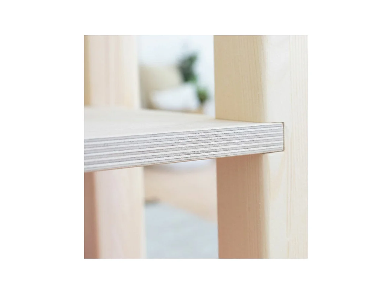 Lit cabane avec étagère 90 x 180 blanc