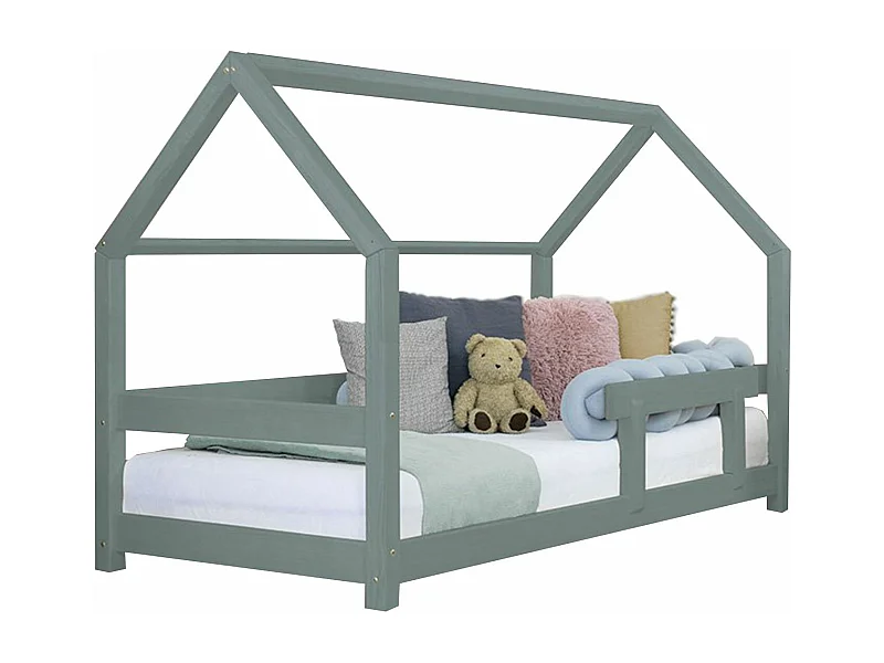 Lit cabane enfant TERY 80 x 160 vert sauge