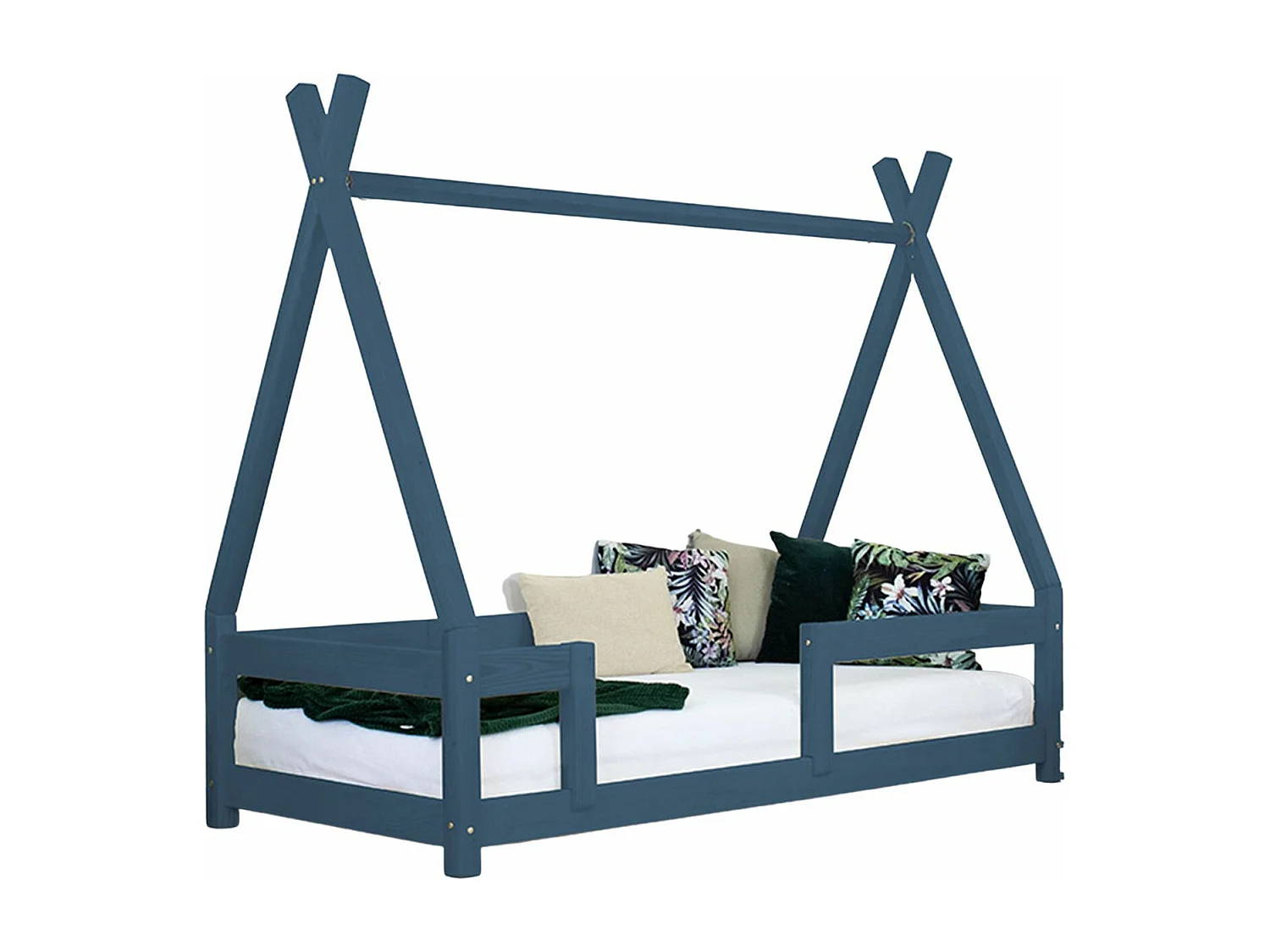 Lit cabane enfant NAKANA 120 x 180 bleu marine