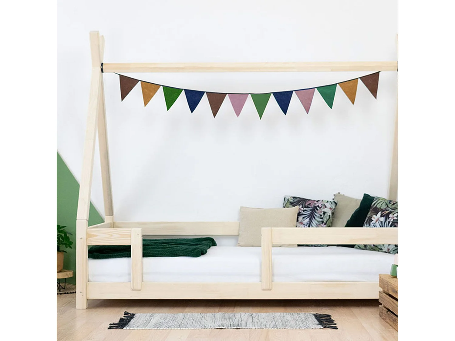 Lit cabane enfant NAKANA 80 x 180 beige