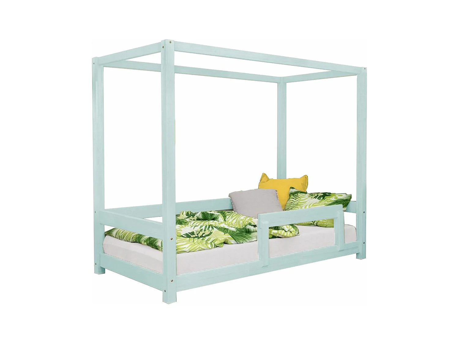 Lit cabane enfant BUNKY 90 x 190 bleu clair