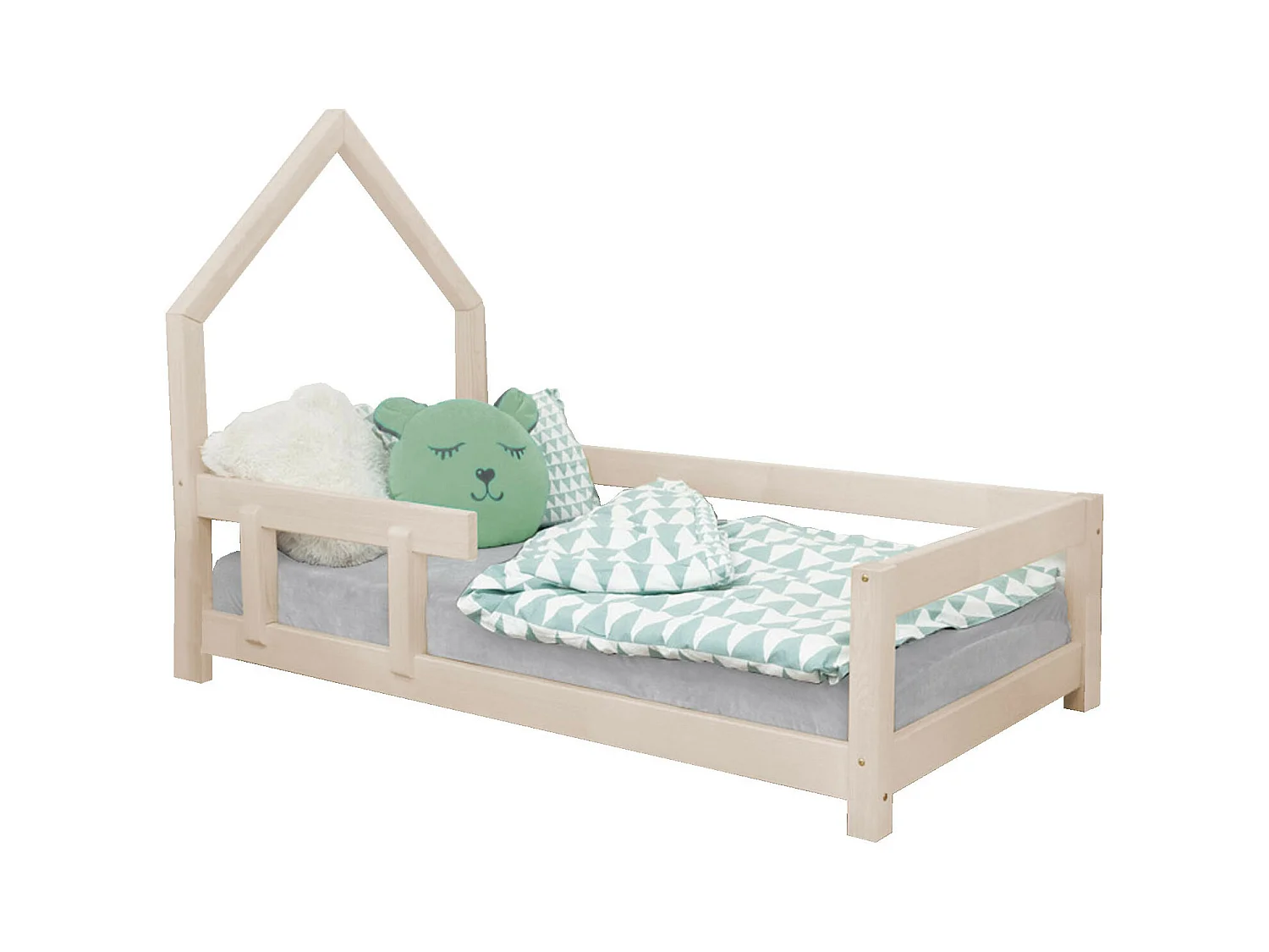 Lit cabane enfant POPPI 120 x 200 beige 2
