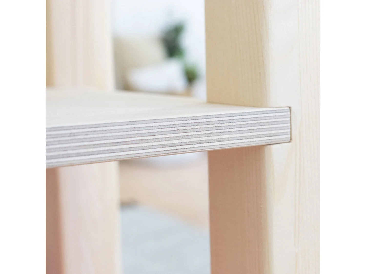 Kajuitbed met plank 90 x 180 naturel