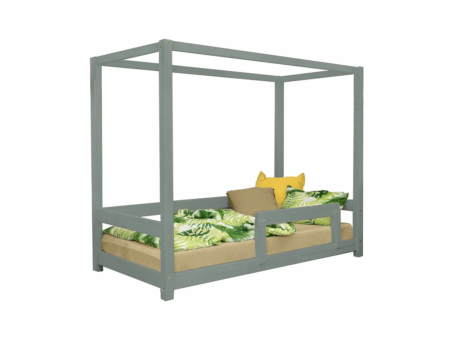 Lit cabane enfant BUNKY 140 x 200 vert sauge
