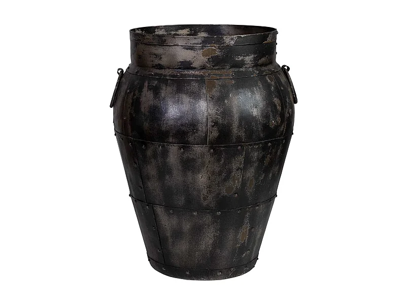 Jarra de metal envelhecido preto 45x45x57