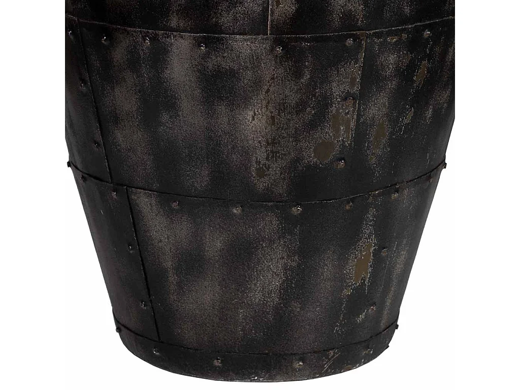 Vase en métal vieilli noir 45x45x57